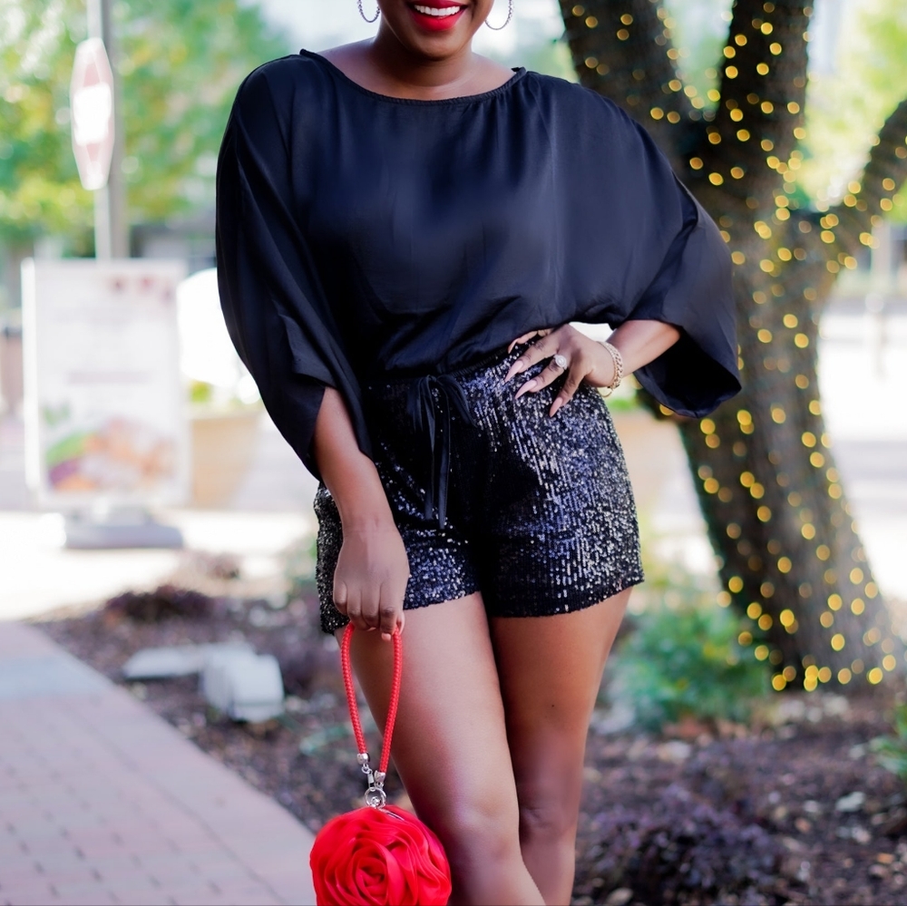 Home For The Holidays Sequin Romper